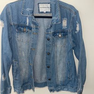 Graffiti Distressed Jean Jacket